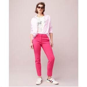 J. CREW Cameron Slim Crop Pant Four Season Stretch Raspberry Pink Sz 18 {3J23}